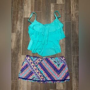 Kenneth Cole Reaction Tankini and Swim Skirt Set